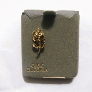Gold Rose Pin